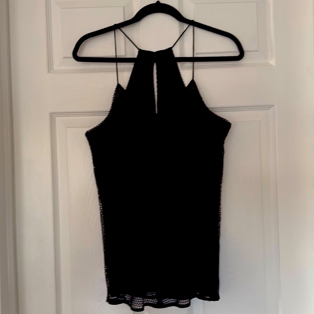 Express Black Shirt - Fishnet Design - Size Medium